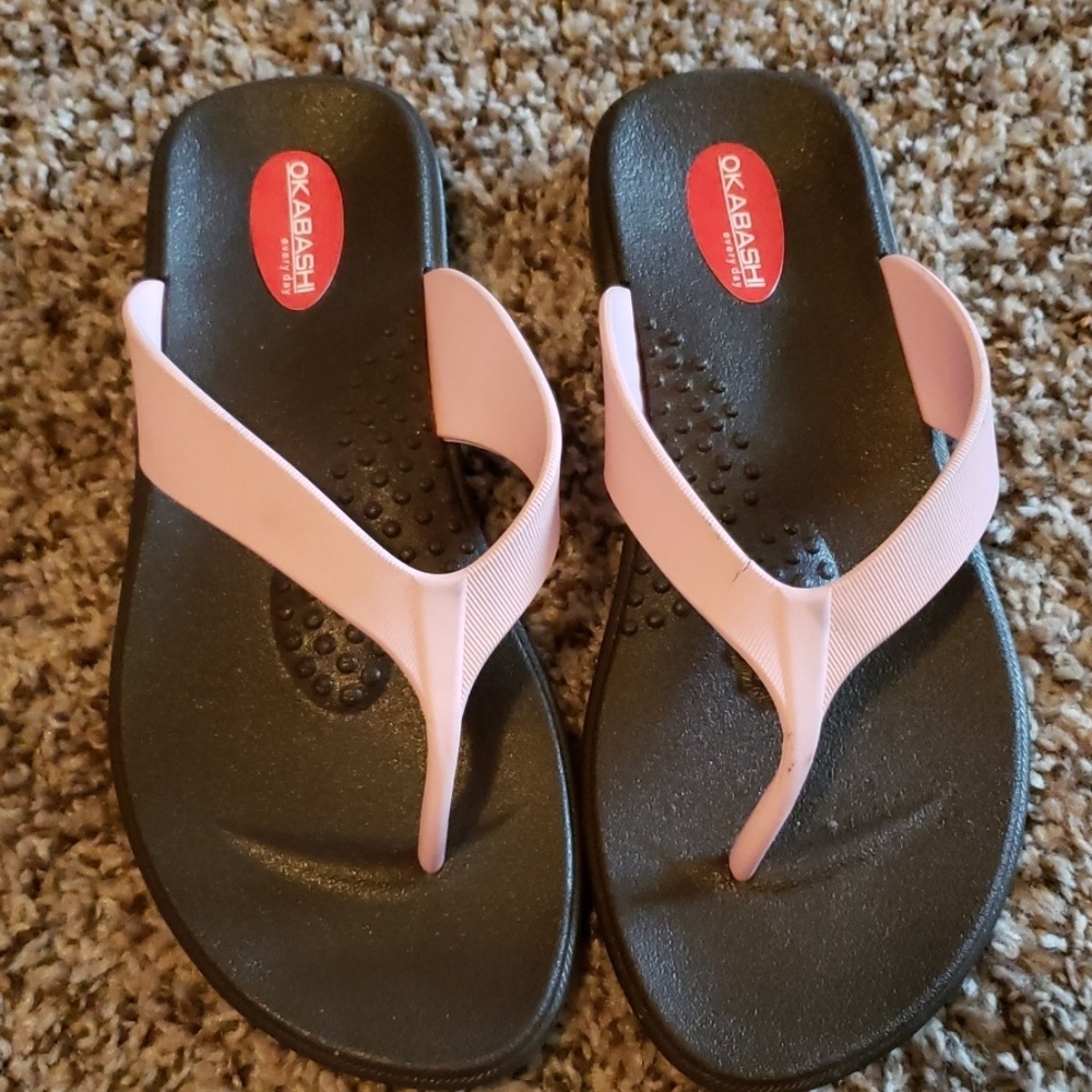 Okabashi Pink/Brown Sandals